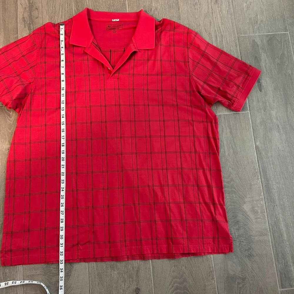Jos A Banks Leadbetter Golf Shirt 3XL Polo Red Pre-owned